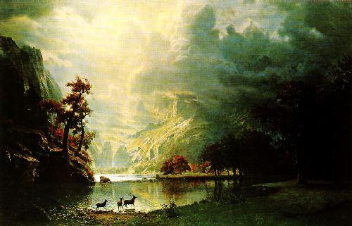 Albert Bierstadt Sierra Nevada Morning Sweden oil painting art